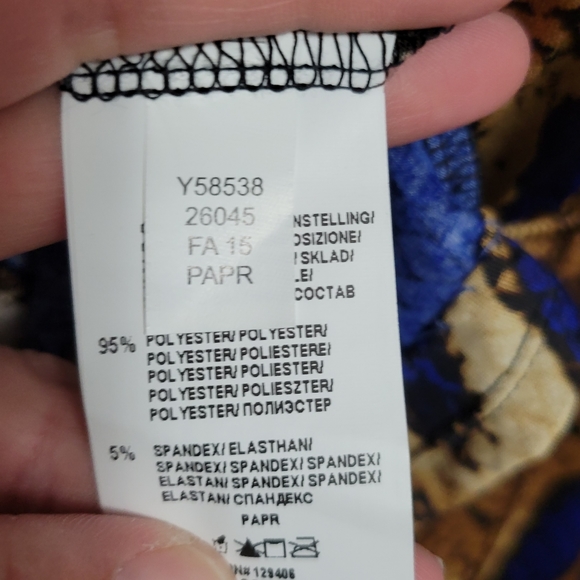 Venus blue reptile combo plunging grecian maxi dress size small - Picture 8 of 9